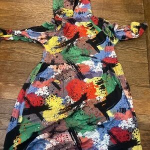 3/4 sleeve hooded dress